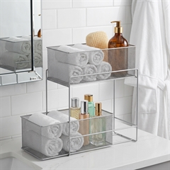 Mesh skuffemodul i sølvfarvet metal